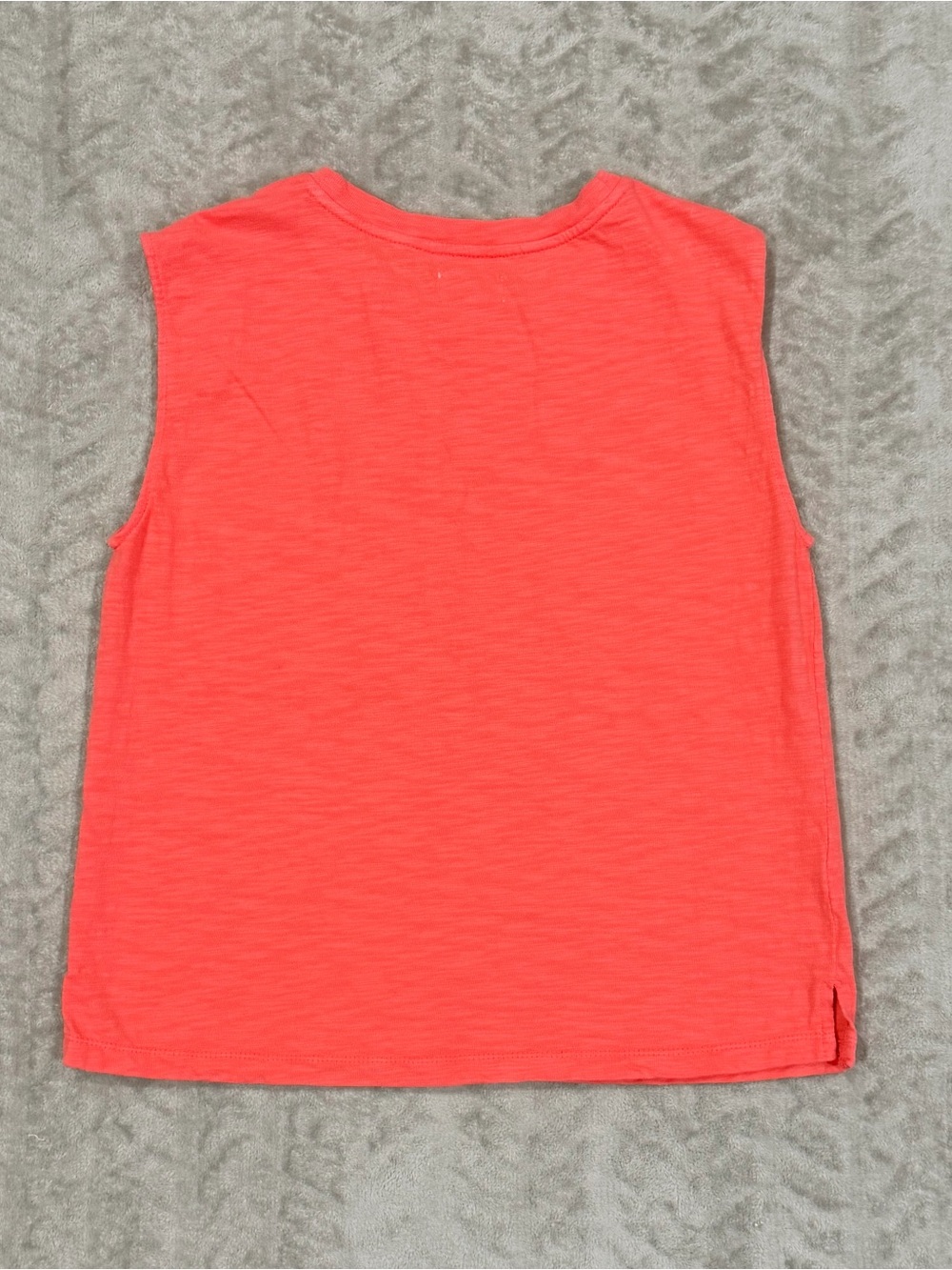 Lou & Grey Coral Orange Pocket Tank Top Women's Medium Basic Coastal Casual - Picture 6 of 6